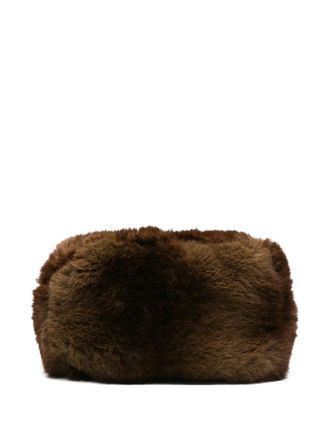 Apparis Jumbo Mink Noor clutch bag - women - Recycled Faux Leather - One Size - Brown