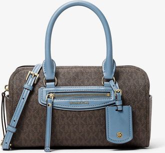 Michael Kors Jet Set Travel Extra-Small Signature Logo Duffel Crossbody Bag