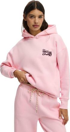 Cotton On Womens Active Plush Premium Graphic Hoodie in Cherry Dream Love Bw Club at Nordstrom, Size Xx-Small