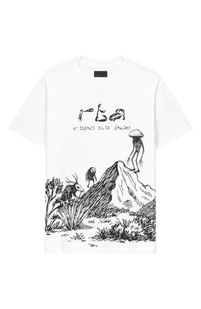 Rta Colin Oversize Graphic T-Shirt in White Creature Scenery at Nordstrom, Size Xxx-Large