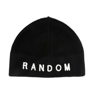 Random Identities Accessoires, Heren, Zwart, ONE Size, Beanie met RIS Logo