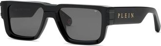 Philipp Plein Zonnebril - Heren - Zonnebrillen - Zwart - 56 MM - Accessoires