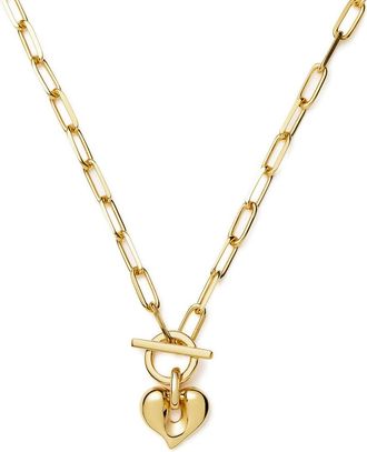 Missoma Molten Heart T-bar 18k Gold Vermeil Necklace - One Size