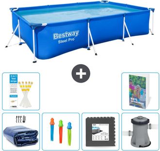 Bestway Piscina Bestway Steel Pro Rectangular - 300x201x66 Cm - 7-piezas S3
