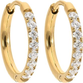 Qudo Eternity Hoop Earring in Gold at Nordstrom