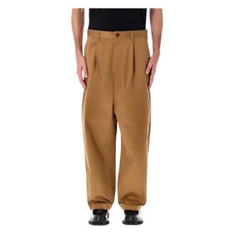 Junya Watanabe Wide-leg Cotton Trousers with Pleats
