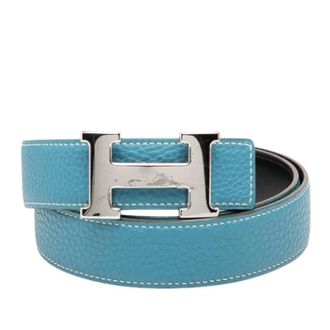 Herm&egrave;s Pre-owned Belts, female, Blue, Size: ONE SIZE Pre-owned H Buckle Belt