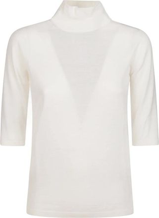 Max Mara Cecina Sweater - Dames - Coltruien - Wit - S - Wol - Truien & Vesten