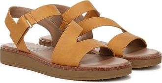 Life Stride Waverly Sandals Womens Inca Gold Faux Leather Round Toe HTAT1789