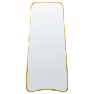 Beliani Beliani - Espejo De Pared Moderno Marco Met&aacute;lico De Hierro Forma Irregular Decoraci&oacute;n De Sal&oacute;n 58 X 122 Cm Dorado Levet