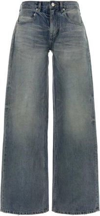 Balenciaga Wide Leg Baggy Pants - Dames - Loose Fit Jeans - Blauw - W25 - Katoen - Jeans