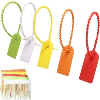 Elle 100 Bridas De Pl&aacute;stico Para Cables, Bridas Multicolores, Etiquetas Para Bridas, Etiquetas De Seguridad De Pl&aacute;stico, Botones Antifalsificaci&oacute;n Para Rop