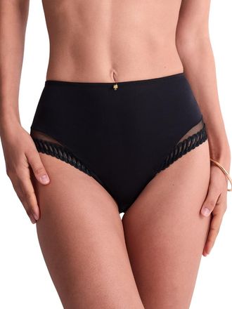 Aubade Womens Sheer Emotion High Waist Brief - Black polyamide - Size X-Large