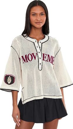 Free People Movement Camp Out T-Shirts Womens Clothing Ivory Combo : LG (Womens 12-14), Cotton
