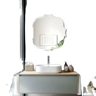 OEM Espejo De Pared Sin Marco, De Forma Irregular, Estilo Moderno