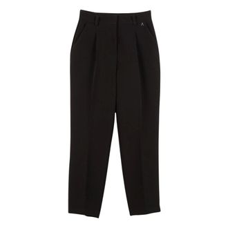 Twinset Broeken, Dames, Zwart, S, Leer, Actitude Broek