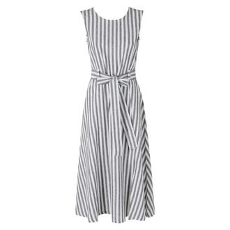 Barbour Midi Dresses, female, Blue, Size: 2XS Inez Striped Midi Dress