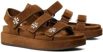 Tory Burch Kira Slingback Platform Sport Sandal in Cognac Brown/silver at Nordstrom, Size 8