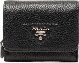 Prada Black Leather Wallet (Tri-Fold) (Pre-Owned)