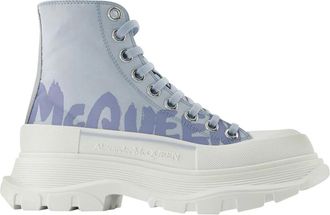Alexander McQueen Hoge sneakers met dikke zool - Dames - Sneakers - Veelkleurig - 41 EU - Leer - Schoenen