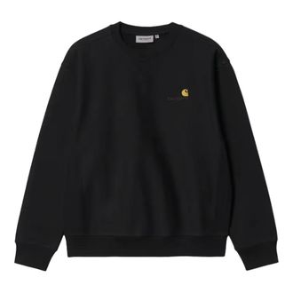 Carhartt Work in Progress Carhartt Wip, Sweatshirts, male, Black, Size: 2XL American Script Sweat