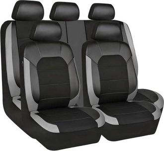 OEM Fundas Para Asientos De Coche - Fundas Protectoras Para Coche - Uso Diario - Piel Transpirable Antideslizante - 1 Kg - Gris
