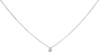 House of Brilliance 14K White Gold 1/2 Cttw Pear Shape Lab Grown Diamond Solitaire Pendant Necklace at Nordstrom