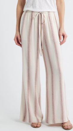 Cloth & Stone Stripe Drawstring Wide Leg Pants in Primrose Ombre Stripe at Nordstrom, Size X-Large