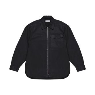 Dries Van Noten Overhemden, Heren, Zwart, M, Katoen, Zwarte Katoenen Shirt Gemaakt in Tunesië