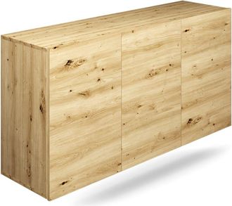 Petits Meubles Aparador de pared 3 puertas estratificado marrón