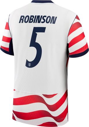 Nike Antonee Robinson USMNT 2026 Match Home Nike Mens Aero-FIT Soccer Jersey in White | NN203993596-USM