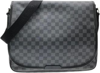 Louis Vuitton Pre-owned Cross Body Bags, male, Gray, Size: ONE SIZE Pre-owned Renzo Damier Graphite Shoulder Bag