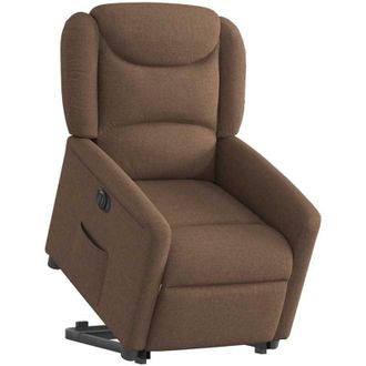 vidaXL Vidaxl - Sill&oacute;n El&eacute;ctrico Reclinable Elevable De Tela Marr&oacute;n