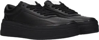 Jil Sander Leather Platform Sneakers - Black