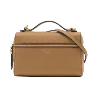 Tory Burch Tory Burch, Handbags, female, Beige, Size: ONE SIZE Slim Top-Handle Bag