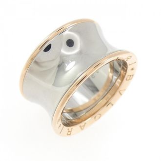 Bulgari Pink Gold (18K) Stainless Steel Band Ring (Pre-Owned)