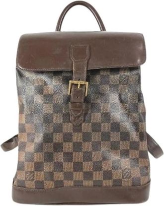 Louis Vuitton Pre-owned Backpacks, female, Brown, Size: ONE SIZE Pre-owned Vintage Damier Canvas Backpack