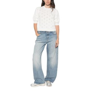Twinset Trui met ronde hals - Dames - Truien - Wit - Maat: XS Katoen