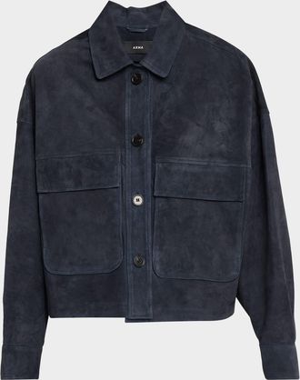 Arma Miri Boxy Lambskin Suede Jacket