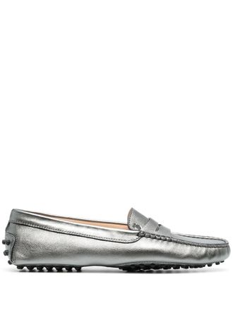 Tod's Mocassini Gommino in pelle - Argento