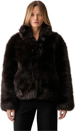 Silvian Heach Unnat Jas - Dames - Jassen - Bruin - M - Leer - Jassen