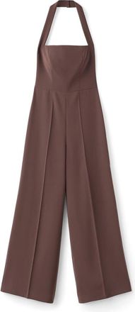 Mango Wide Leg Halter Jumpsuit in Russet at Nordstrom Rack, Size Xx-Small