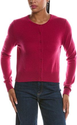 Fort&eacute; Cashmere Basic Cropped Button 100% Cashmere Cardigan