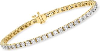 Ross-Simons Diamond Tennis Bracelet in 14kt Yellow Gold