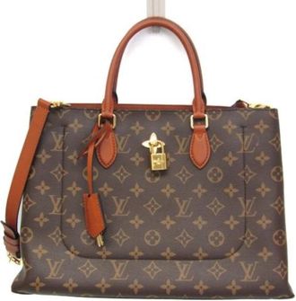 Louis Vuitton Tweedehands Canvas Louis Vuitton tassen - Dames - Vintage Handtas - Bruin - ONE Size - Leer - Vintage