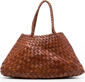 Dragon Diffusion Bruine leren schoudertas - Dames - Shoppers - Bruin - ONE Size - Tassen