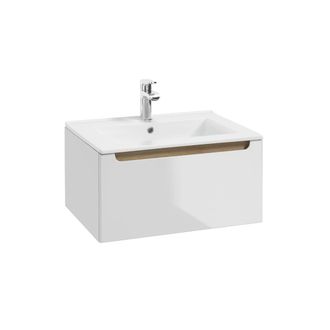 Petits Meubles Mueble lavabo encastrado 1 caj&oacute;n estratificado Blanco