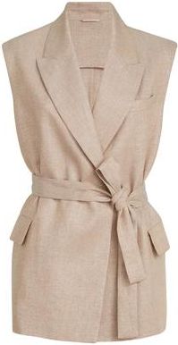 Brunello Cucinelli Twill vest with monili in Antique Pink at Nordstrom, Size 34 It