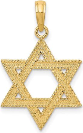 Diamond2Deal 10k Yellow Gold Star of David Pendant