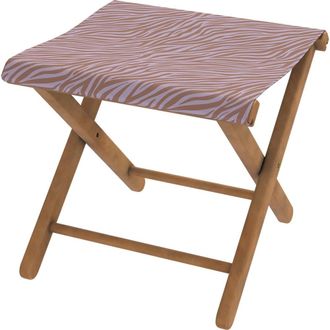 Vent de Boh&egrave;me Taburete plegable de eucalipto y tela outdoor cebra lila